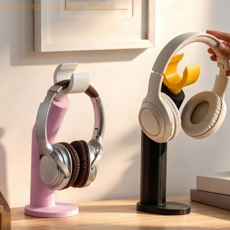 Headphone Stand Desk - ゲームデスクおよび学習テーブル用オーバーイヤーヘッドフォンホルダーブラケット E74A