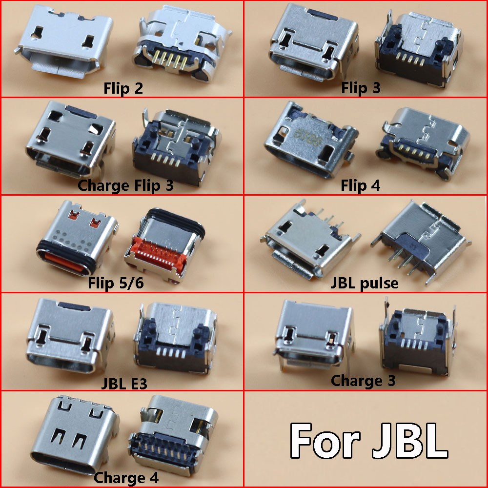 Jbl Speaker Flip 6 - Jbl用USB充電ポートドック,Bluetoothスピーカー,プラグコネクタ,e3充電フリップ3フリップ6 5 4 3フリップ4フリップ3パルス2,5個