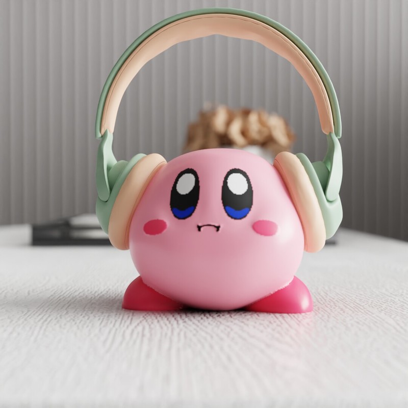 Headphone Stand Desk - MSKA ヘッドフォンスタンドカービィかわいい漫画クリエイティブデスクトップ置物飾りホームオフィスデスク装飾アクセサリー
