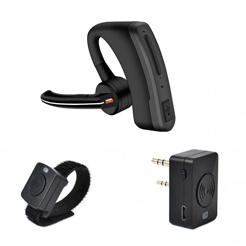 Bluetooth Headset On Ear - Baofeng-Walkie talkieワイヤレスヘッドセット,双方向ラジオヘッドセット,交換用イヤホン,888s,uv5r