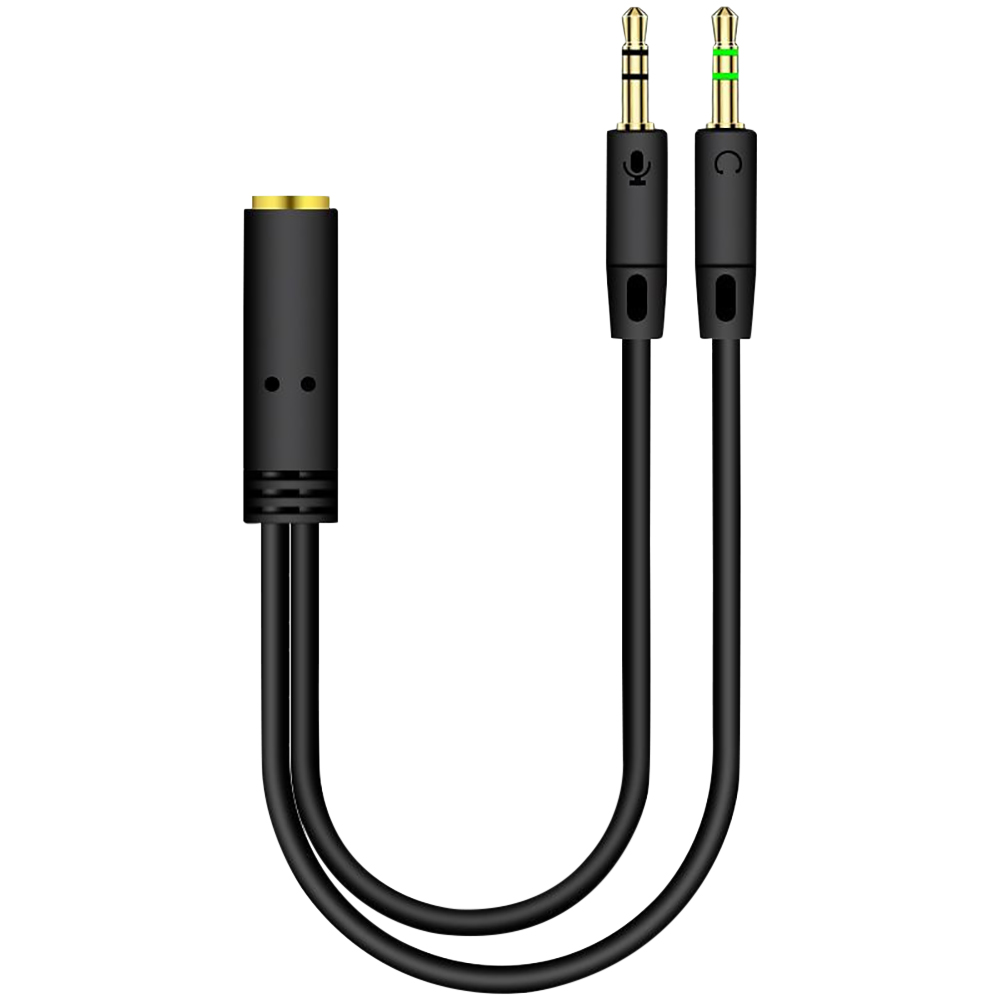 Cable Extension 3.5 - ヘッドフォンアダプター,オスからメスへのジャック2個,コンピューター用オーディオスプリッター,マイク3.5mm,補助Yスプリッター,マイク,ケーブルコンバーター