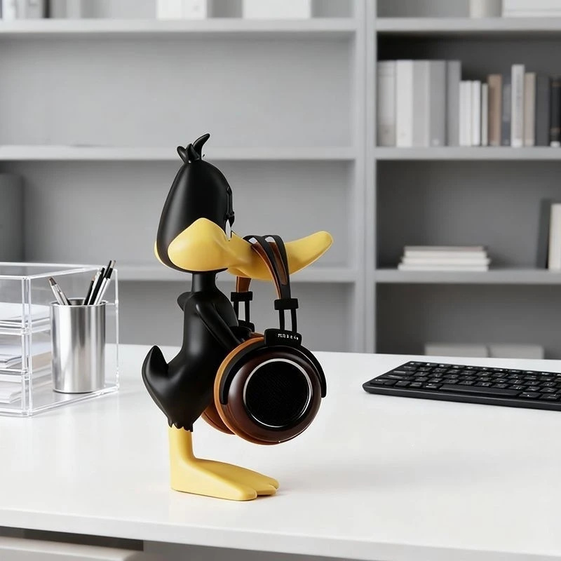 アヒルヘッドフォンスタンドクリエイティブヘッドセットホルダー - Headphone Stand Desk のレビューと価格