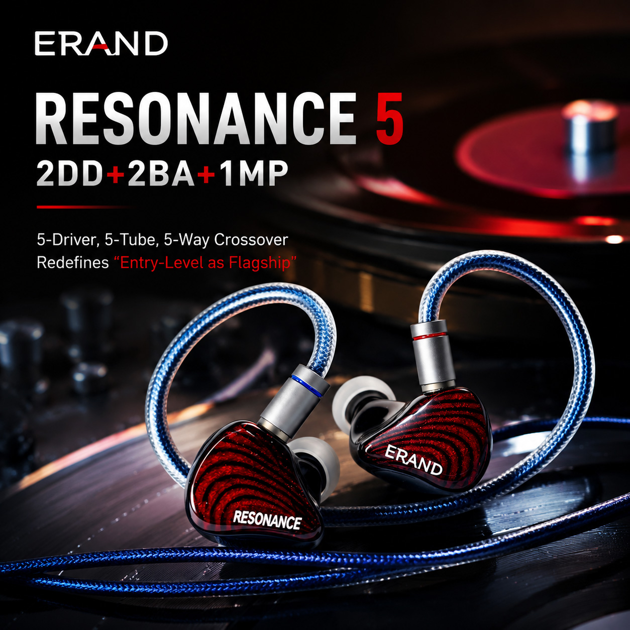 ERAND RESONANCE 5 RED 2DD+2BA+ - In Ear Monitor Iem のレビューと価格