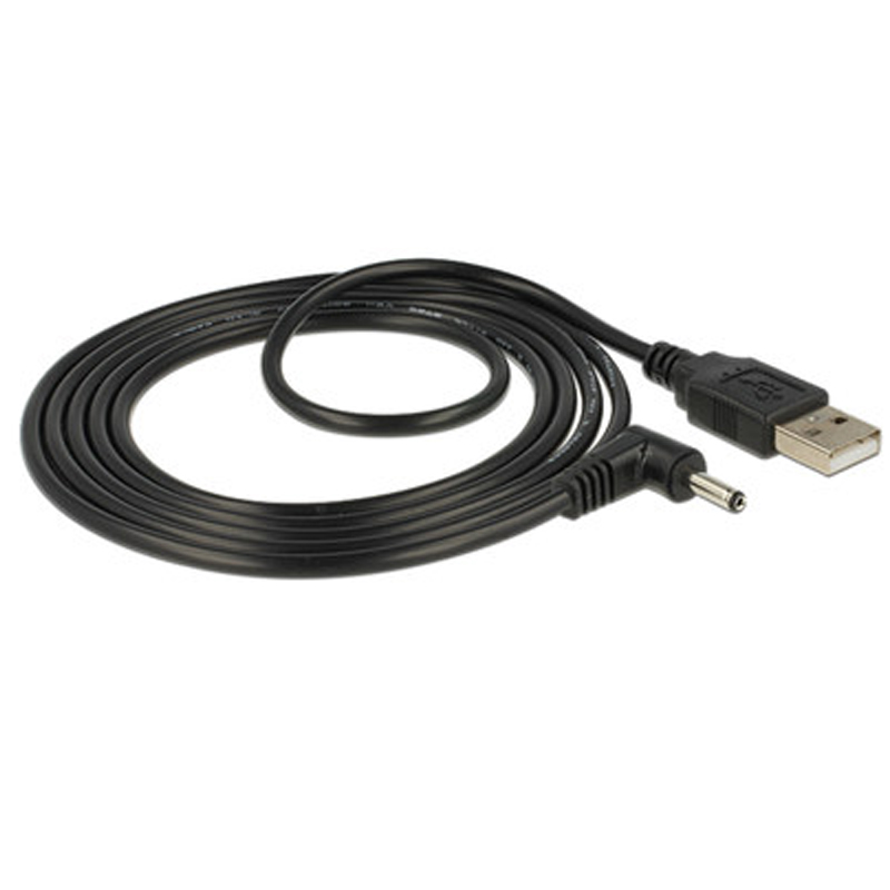 ブラックエルボ90° USBオス-オス DC電源ケーブル D - Cable Extension 3.5 のレビューと価格