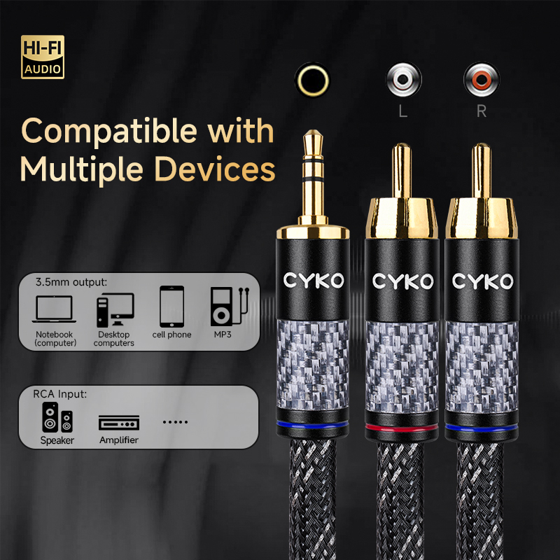 CYKO Hifi 6N OFCオーディオケーブル 3.5m - Cable Extension 3.5 のレビューと価格