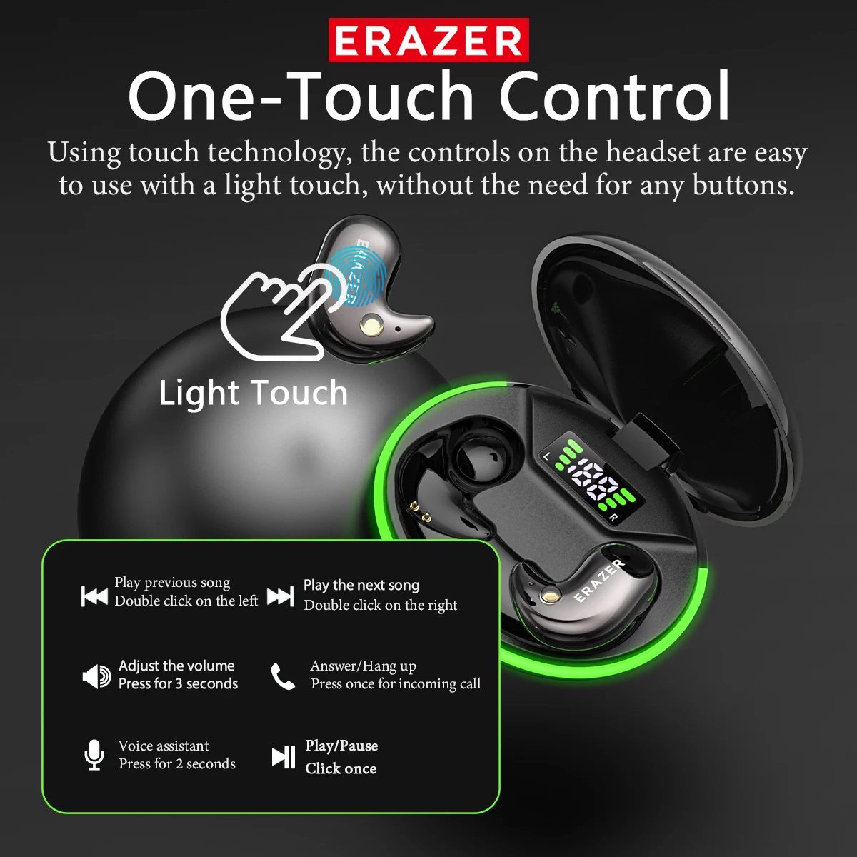 EARZER XF58 インイヤー型Bluetoothヘッド - Wireless Earbuds Tws のレビューと価格