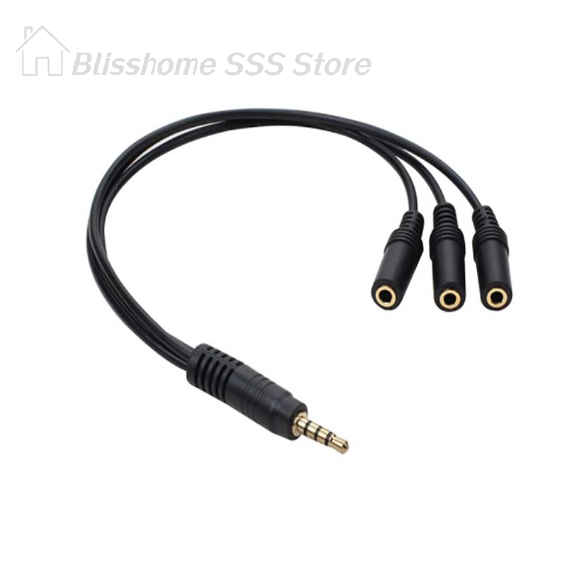 【S】3.5mm 3ウェイポートAUXマルチヘッドホンイヤホ - Earphone Splitter Jack のレビューと価格