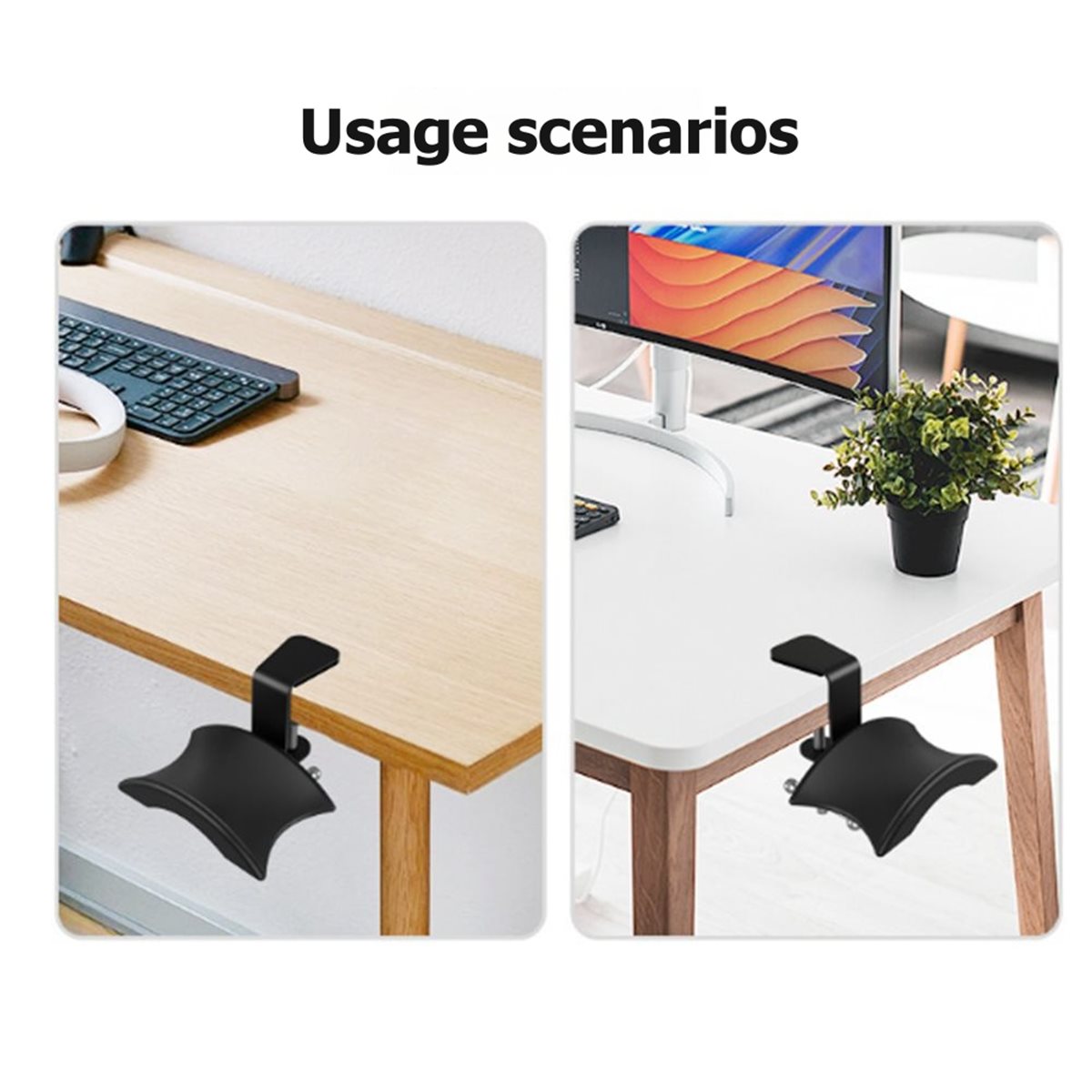 DT75BG 調整可能回転式アームクランプ PC ゲーミング - Headphone Stand Desk のレビューと価格