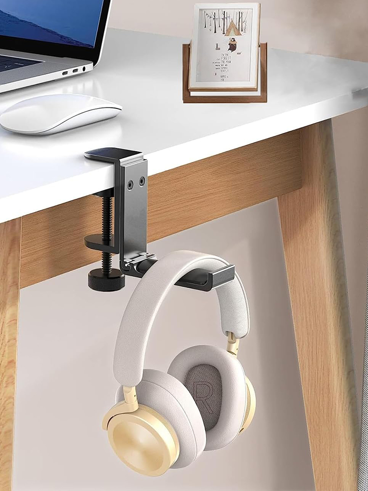 デスク下ヘッドホンスタンド折りたたみ式ヘッドセットハンガーマ - Headphone Stand Desk のレビューと価格