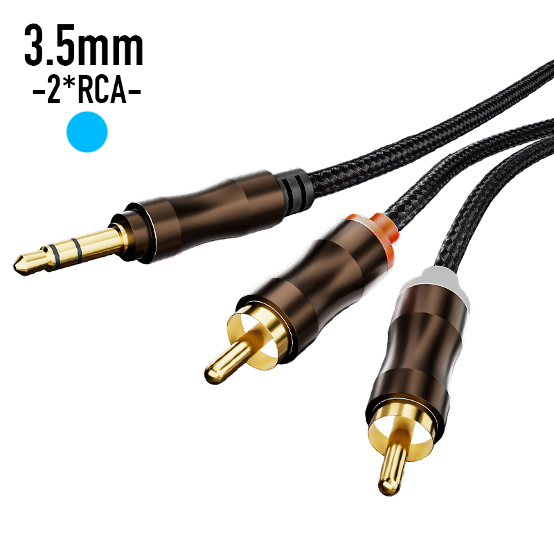 RCA-3.5mmジャックAUXオーディオケーブルHiFiス - Cable Extension 3.5 のレビューと価格